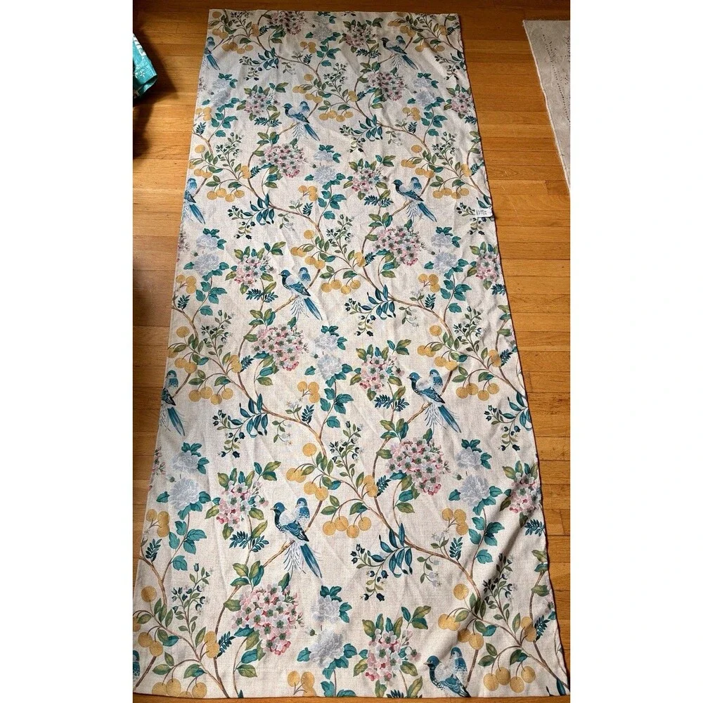 Envogue 2 pc Window Curtains Fancy Dogwood Floral w/ Birds ea 36w